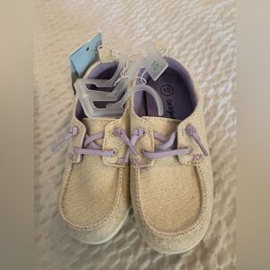 Cat & Jack Cream and Purple shoes with Suede Finish size 10 nwt